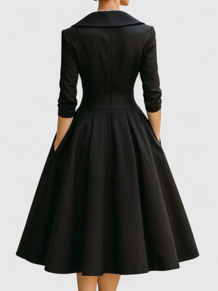 Women's Elegant Formal A Line Wrap Dress | Midi