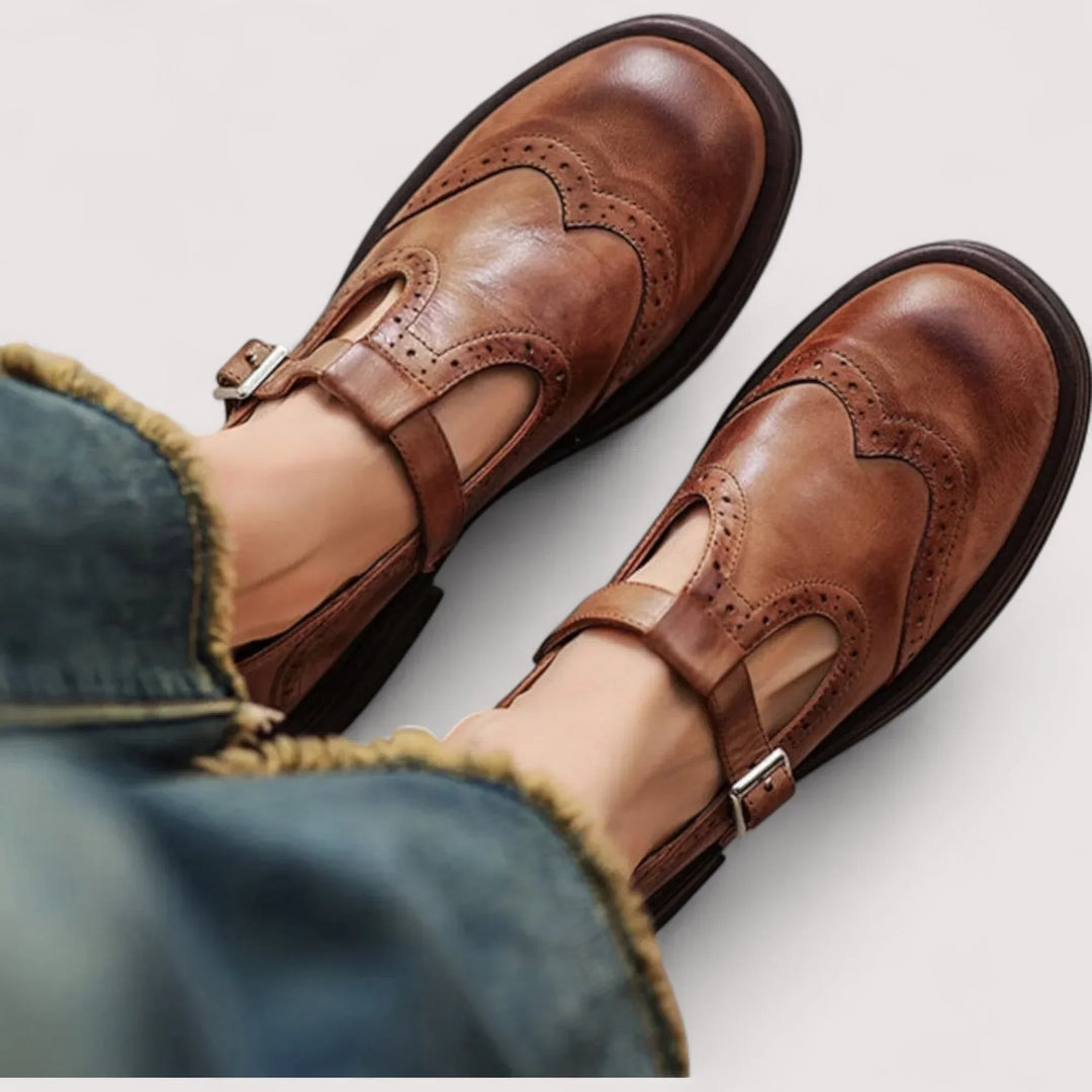 Women's Orthopedic Buckle Closure Mary Jane Shoes | Wide Fit