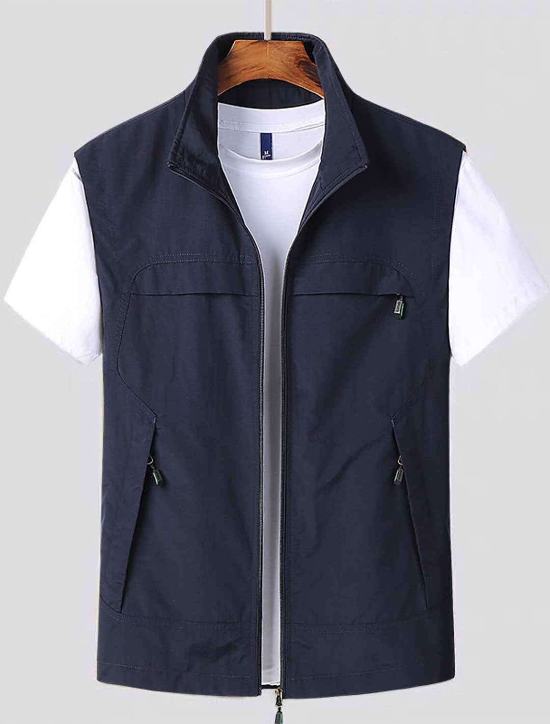 Men's Casual Vest with Pockets | Zip Up