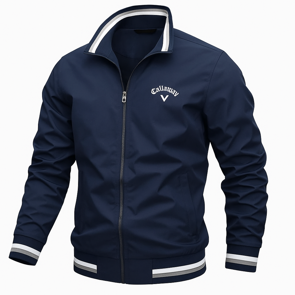 Men's Sport Stand Collar Varsity Jacket | Zip Up