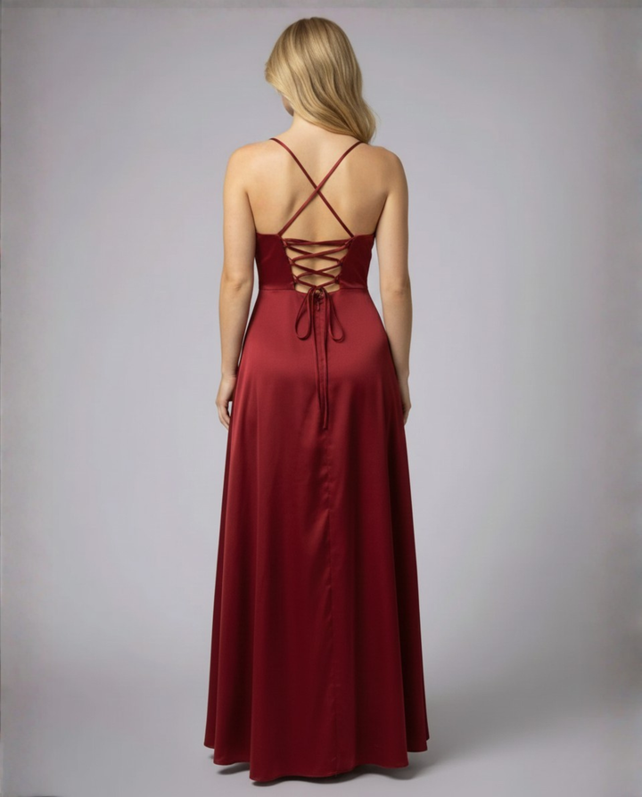 Women's Elegant Spaghetti Strap Prom Evening Dress | Maxi
