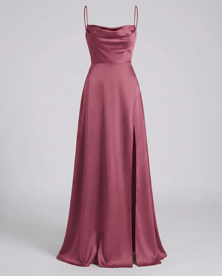 Women's Elegant Spaghetti Strap Prom Evening Dress | Maxi
