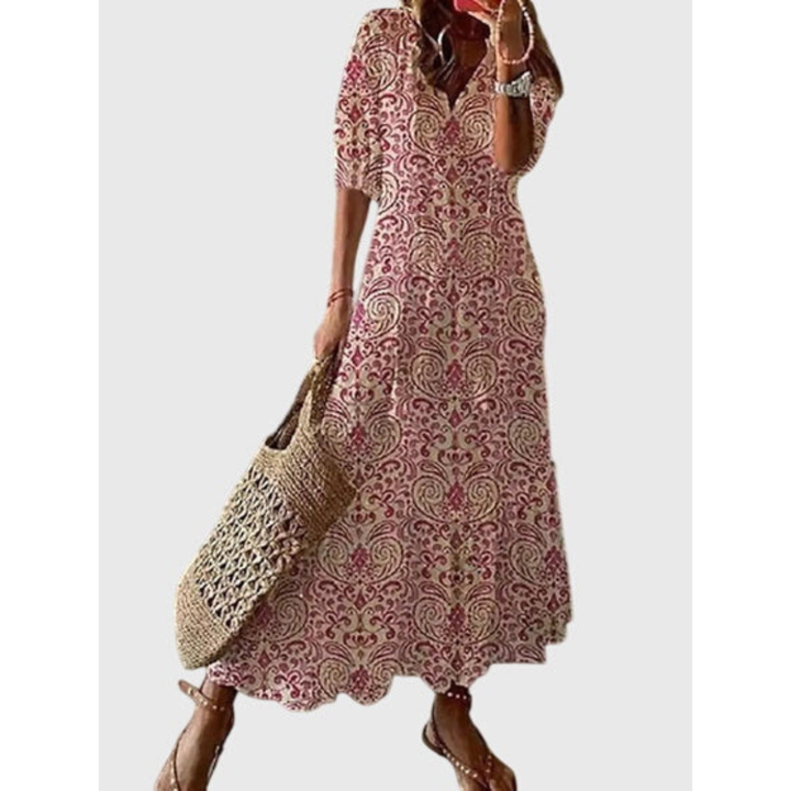 Women's Boho Vintage Summer Dress | Maxi