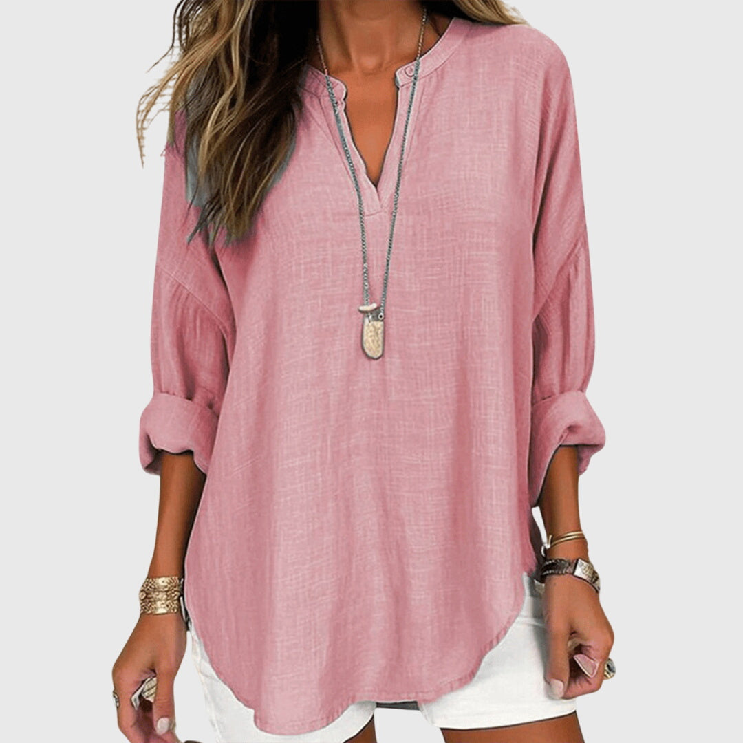 Women's Elegant Flowy Summer Shirt | Long Sleeve