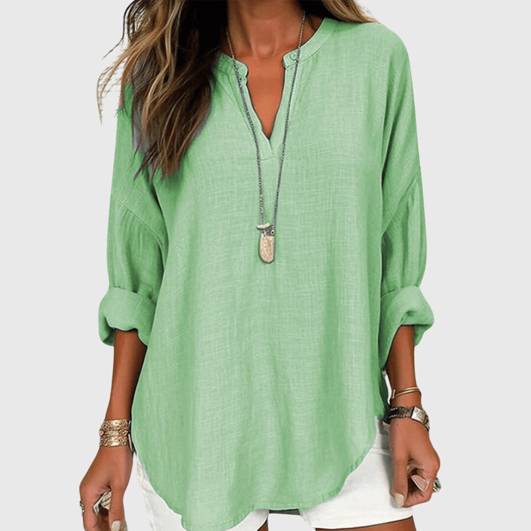 Women's Elegant Flowy Summer Shirt | Long Sleeve