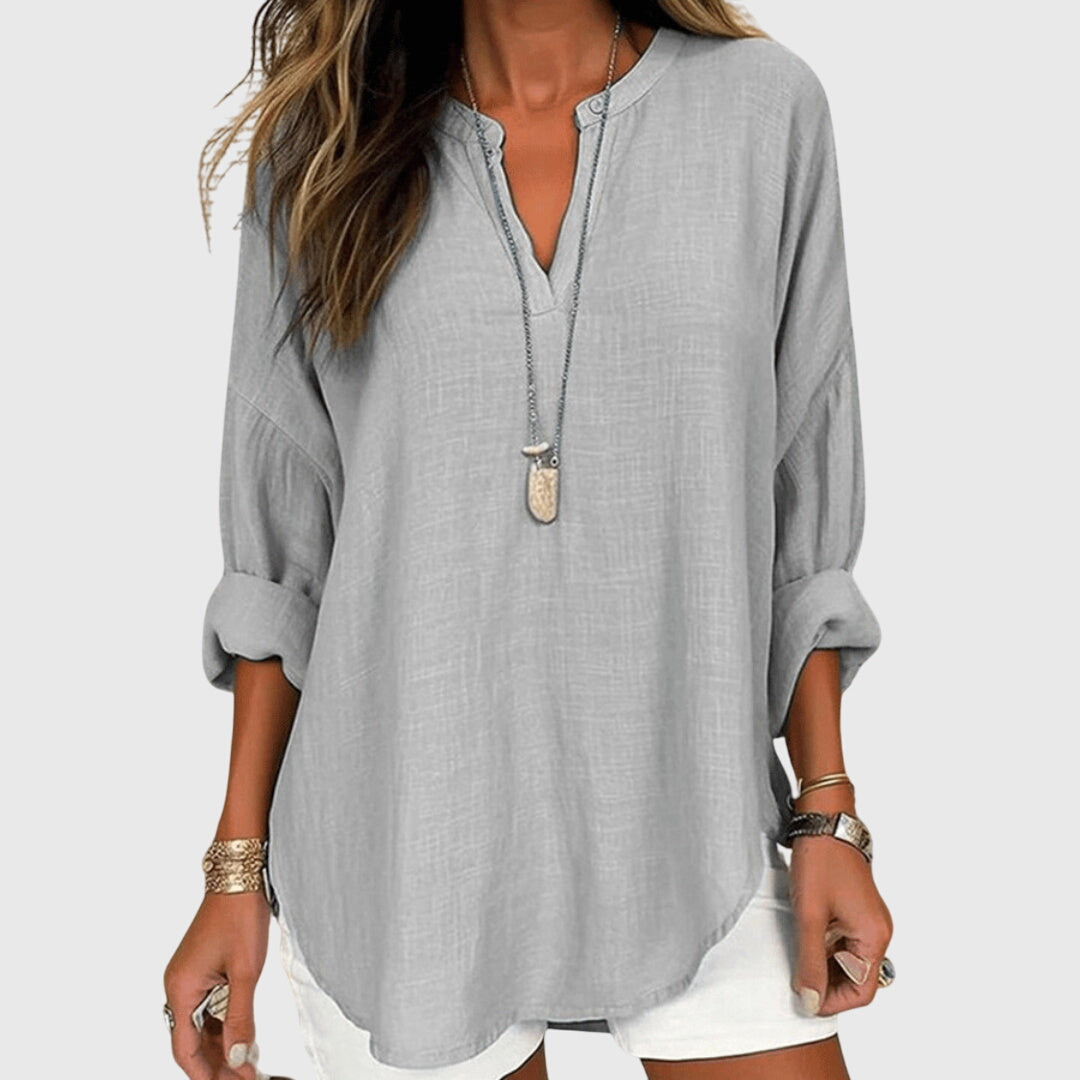 Women's Elegant Flowy Summer Shirt | Long Sleeve
