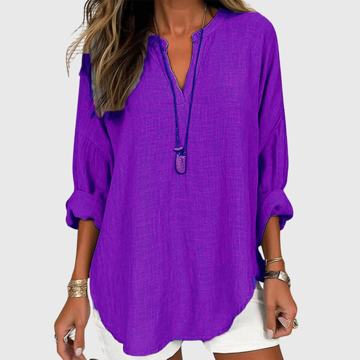 Women's Elegant Flowy Summer Shirt | Long Sleeve