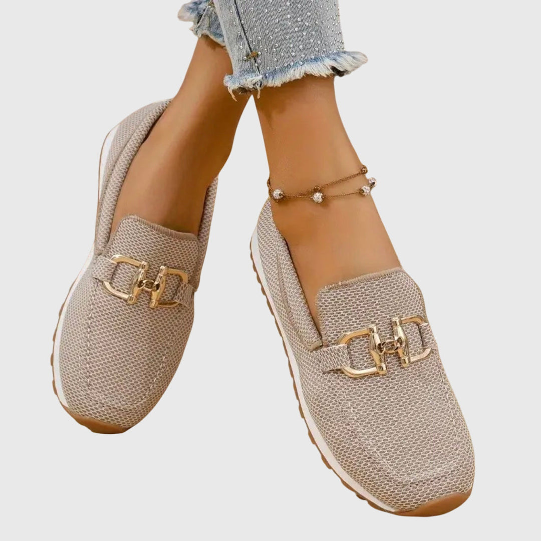 Women's Work Buckle Detail Orthopedic Loafers | Slip On