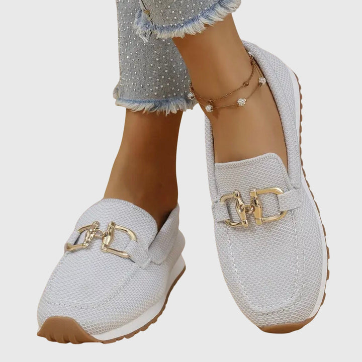 Women's Work Buckle Detail Orthopedic Loafers | Slip On