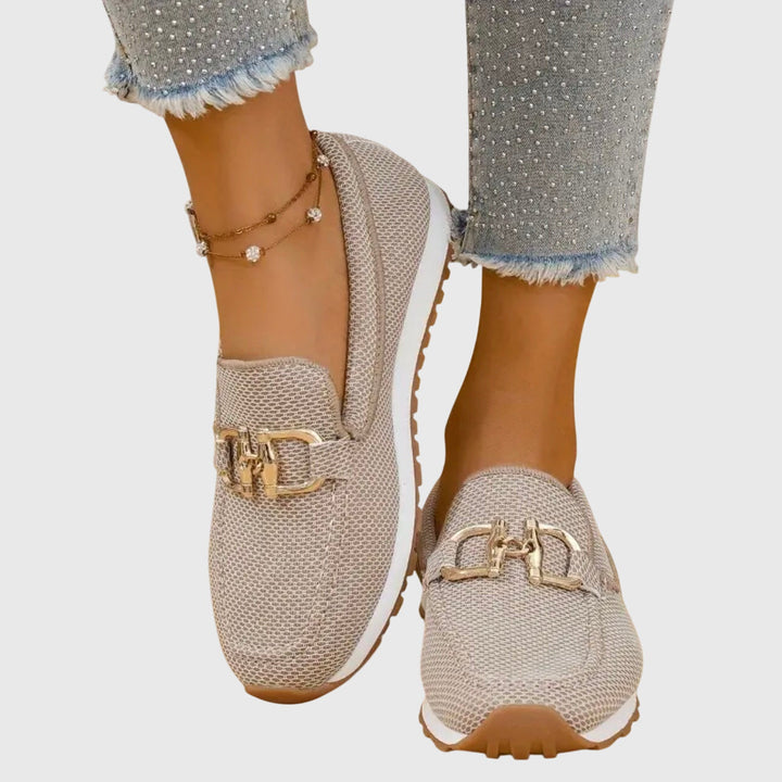 Women's Work Buckle Detail Orthopedic Loafers | Slip On